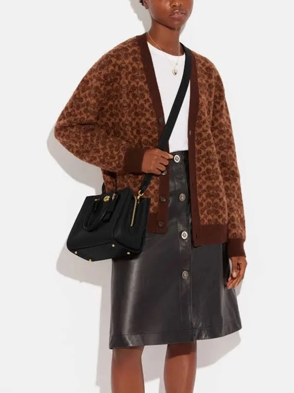 Coach Brooke Carryall 28 Women's in blk pebbled leather